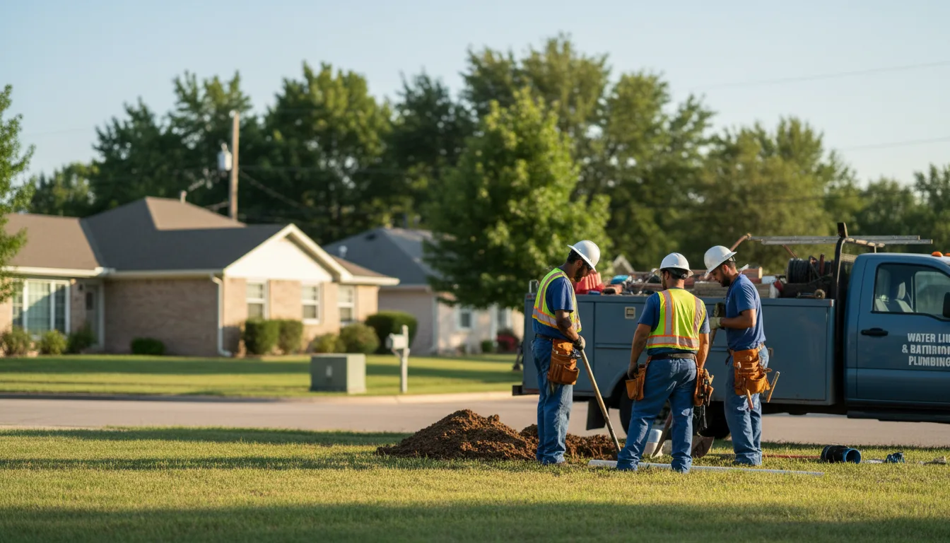 Residential water line and bathroom plumbing service in Lenox, TN